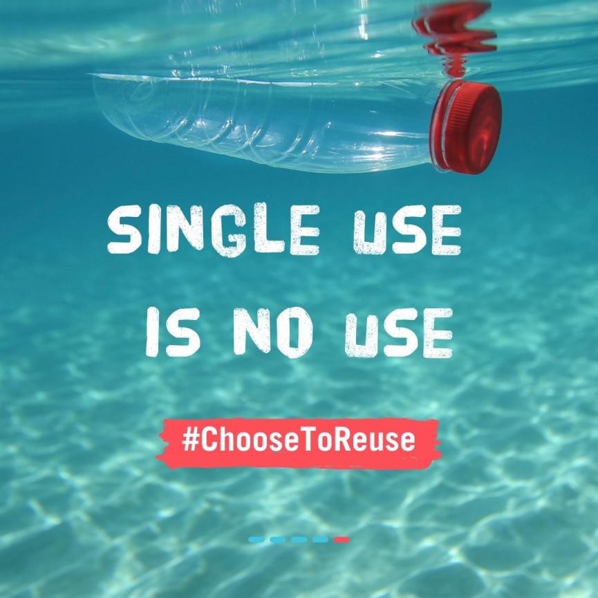 Single use is no use - plastic in the sea image