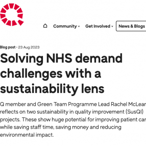 Solving NHS demand challenges with a sustainability lens